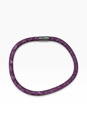 Swarovski Stardust Purple Crystal Mesh Necklace 16”